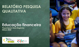 Relatório pesquisa qualitativa. Educação financeira.