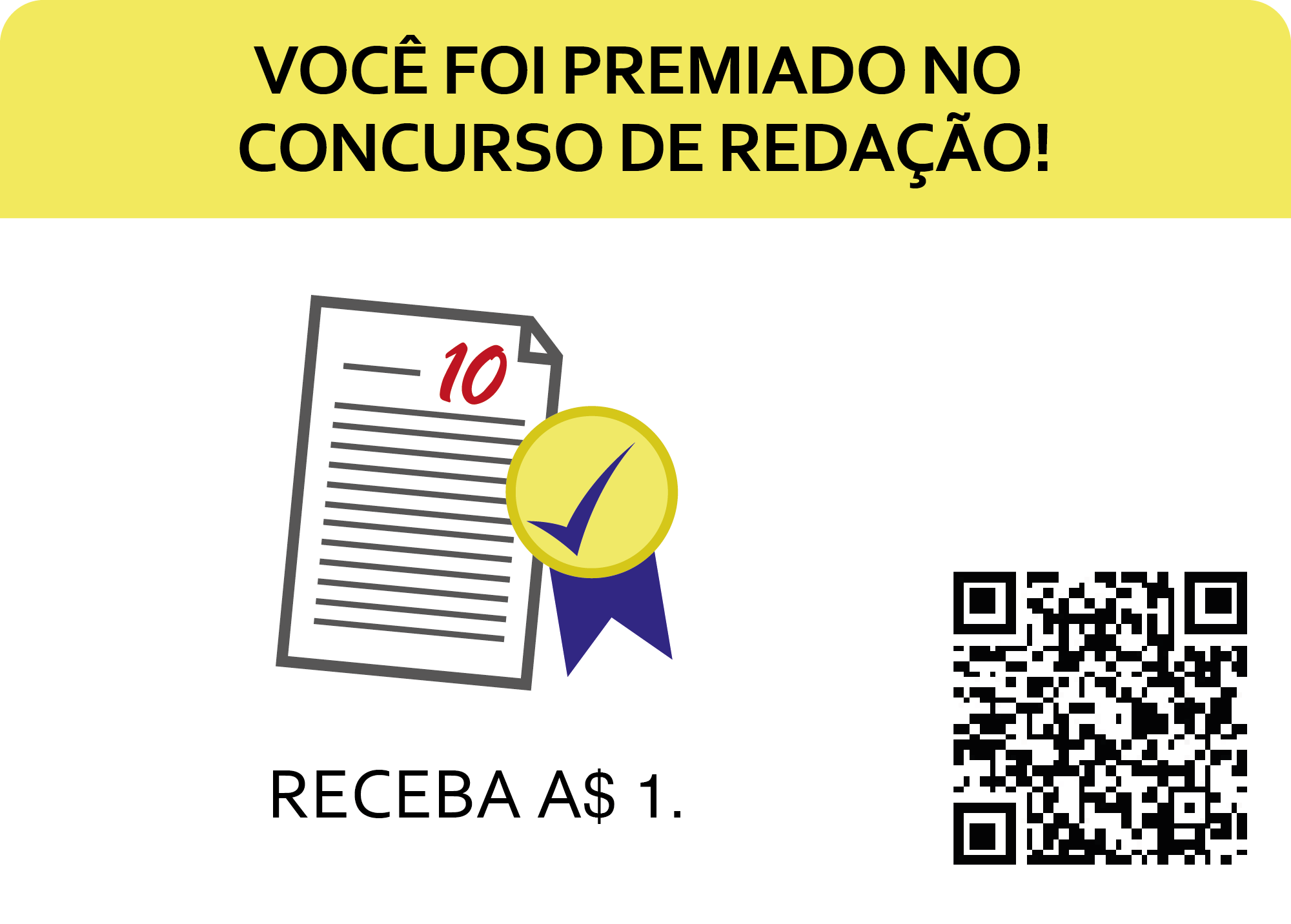 concurso redação você vencer. ganhar dinheiro 1.