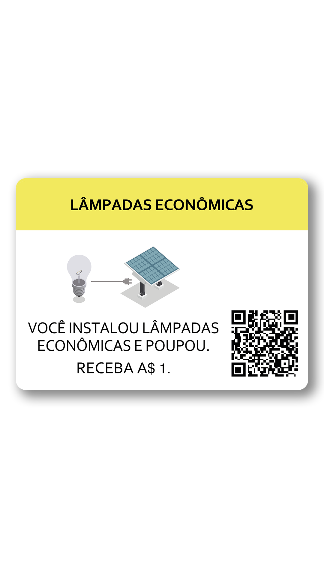 lâmpada luz economia dinheiro guardar. você ganhar 1 dinheiro.